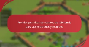 Premios por hitos de eventos de referencia para aceleraciones y recursos