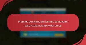 Premios por Hitos de Eventos Semanales para Aceleraciones y Recursos