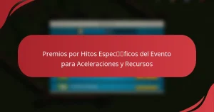 Premios por Hitos Específicos del Evento para Aceleraciones y Recursos